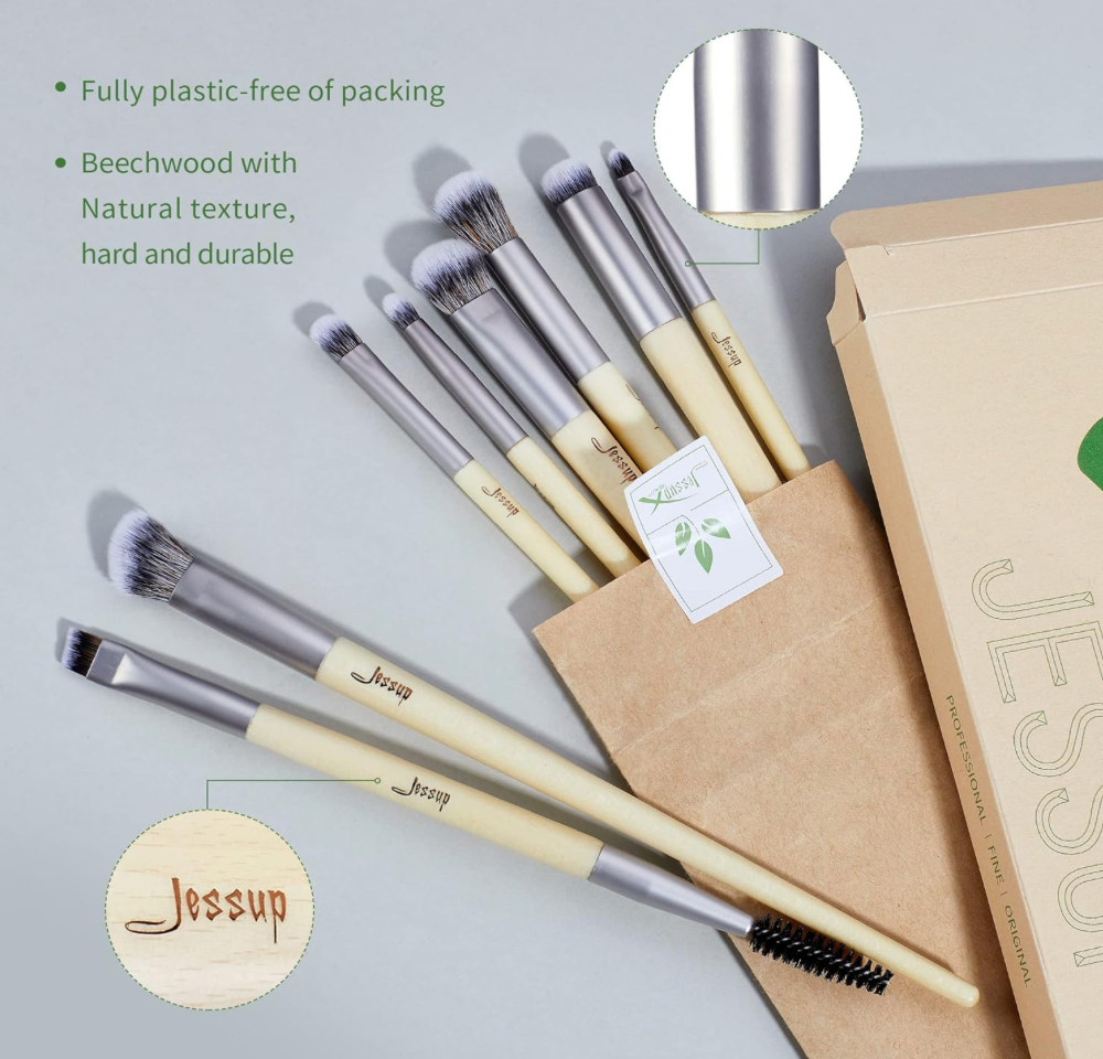 Jessup Eyeshadow Brush Set 8pcs Cruelty-Free