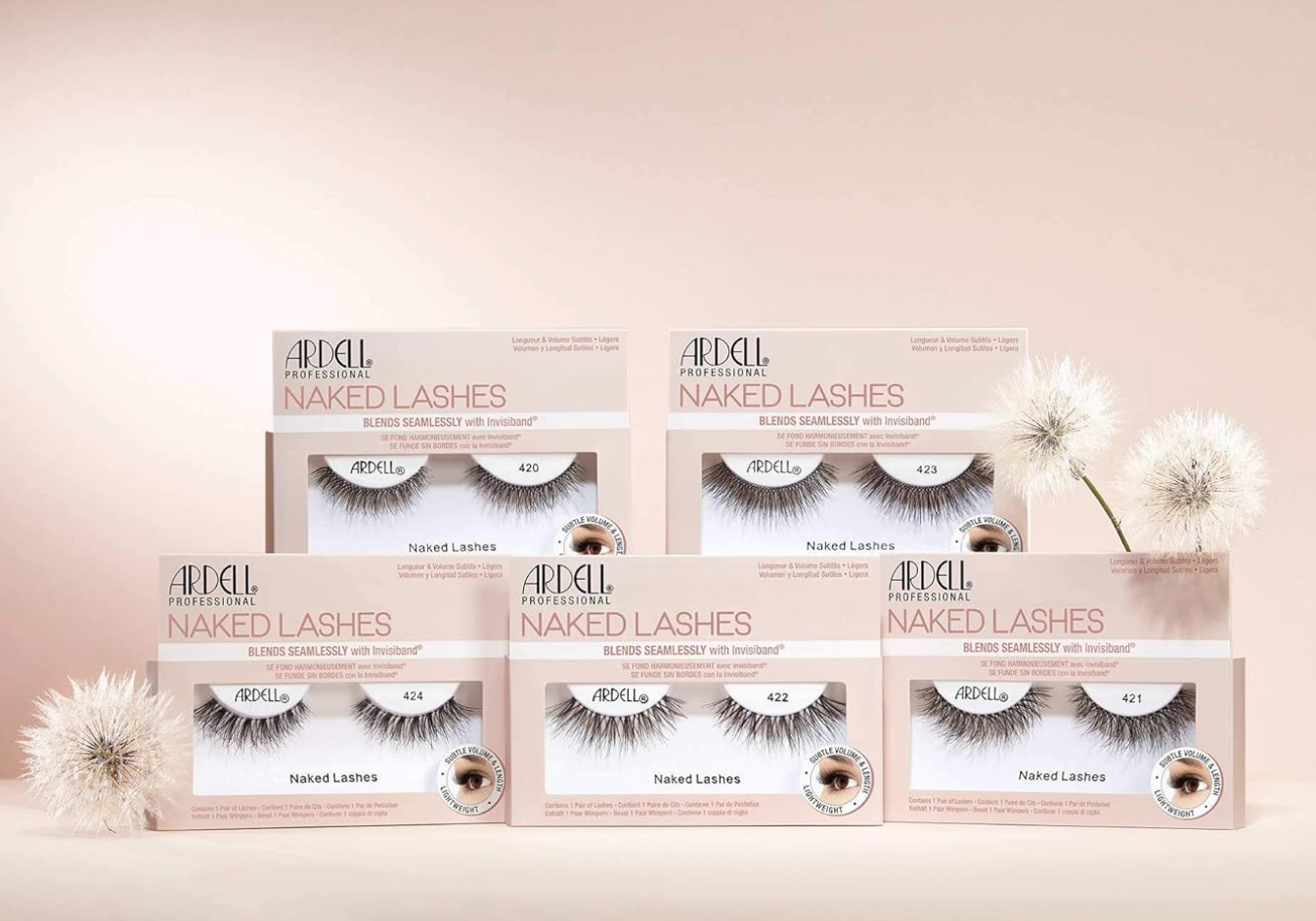 ARDELL Naked Lashes 424 Real Hair Natural Fake Lashes - 1 Pair, Vegan Reusable