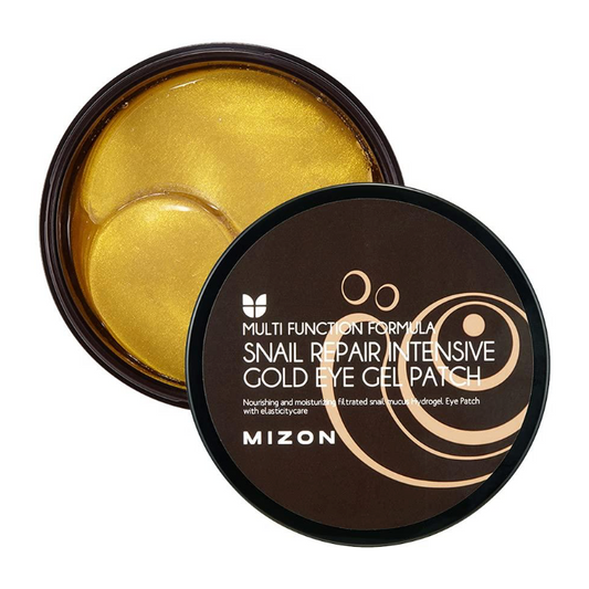 MIZON Under Eye Collagen Patches with 24K Gold and Snail – Eye Gel Treatment Masks (10 Pairs)